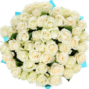 Букет из роз "Зимнее серебро"